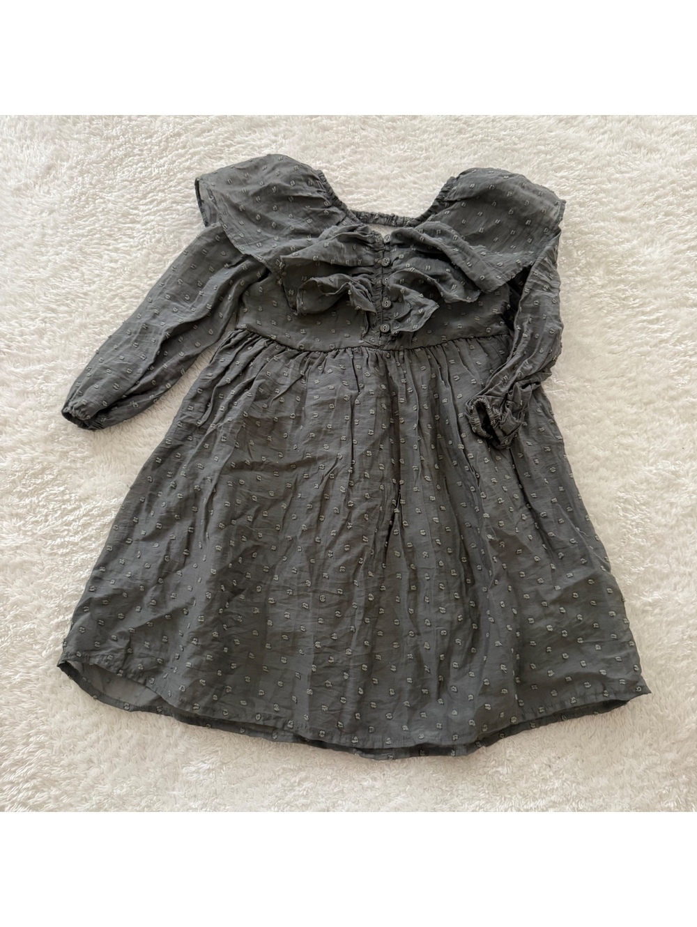 6y Noralee Ruffle Swiss Dot Dress